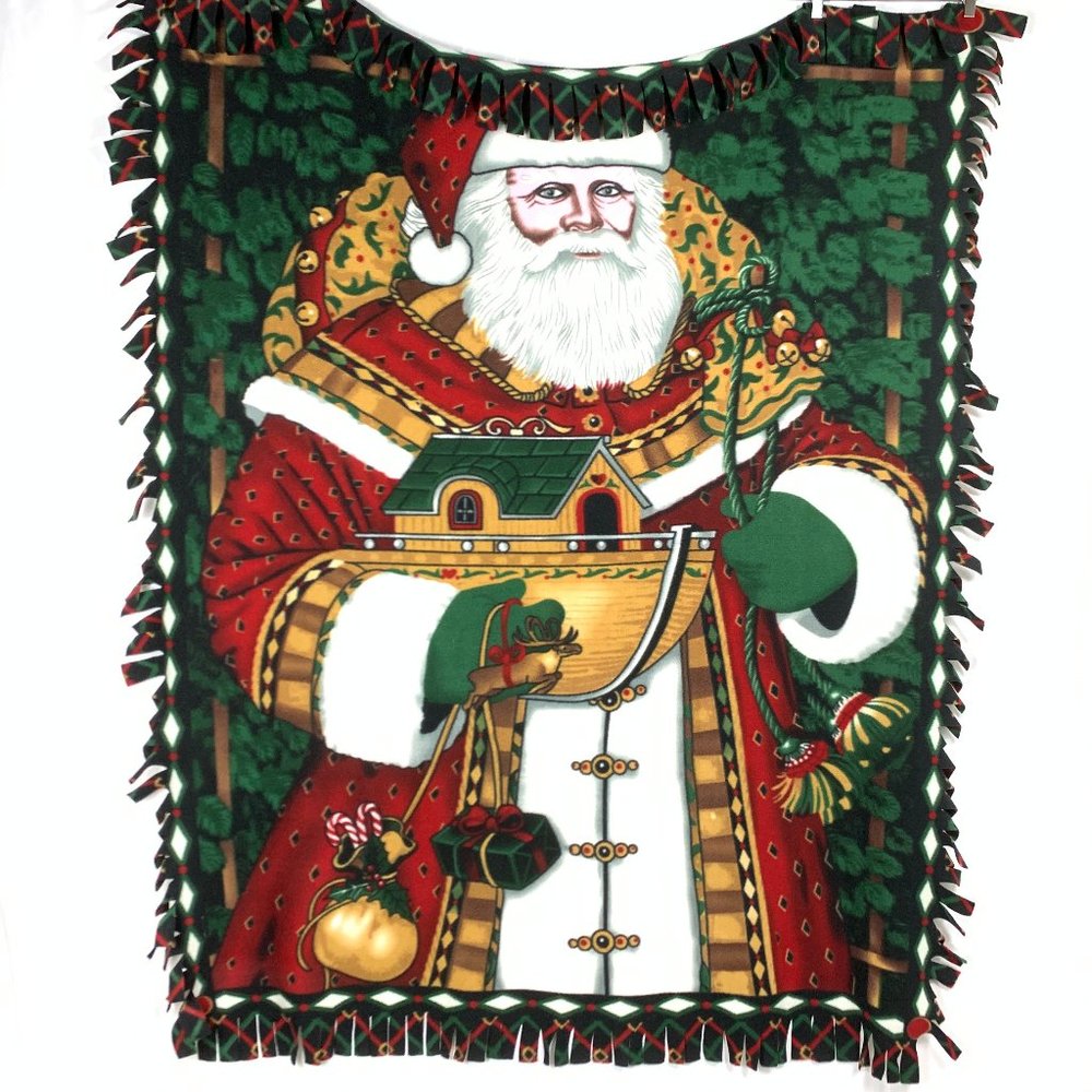 3/$25 Santa Claus Father Christmas Fleece Holiday Throw Blanket